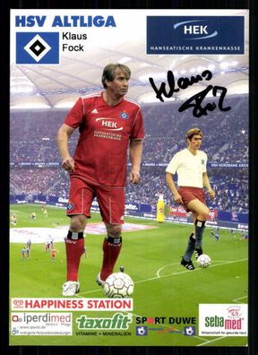 Klaus Fock Autogrammkarte Hamburger SV Original Signiert + A 10031