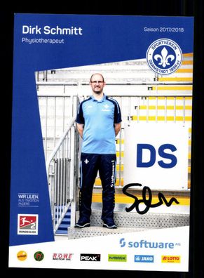 Dirk Schmitt Autogrammkarte Darmstadt 98 2017-18 Original Signiert + A 219243