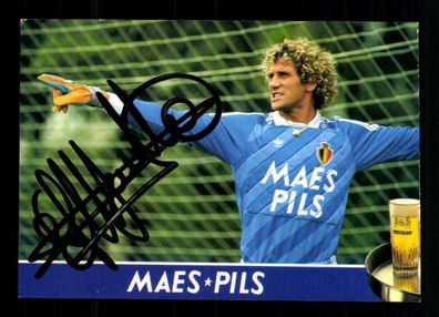 Jean Mari Pfaff Autogrammkarte Belgien Nationalmannschaft Original Sign + G 34556