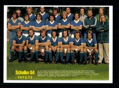 FC Schalke 04 Mannschaftskarte 1973-74