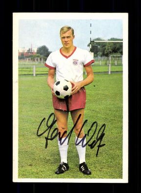 Gerhard Welz Bayern München Bergmann Sammelbild 1966-67 Original Signiert