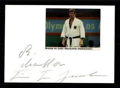 Günther Neureuther Original Signiert Judo + A 219689