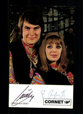 Cindy und Bert Autogrammkarte Original Signiert + M 70