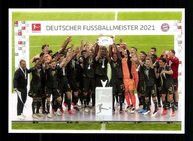 Bayern München Mannschaftskarte Deutscher Meister 2021