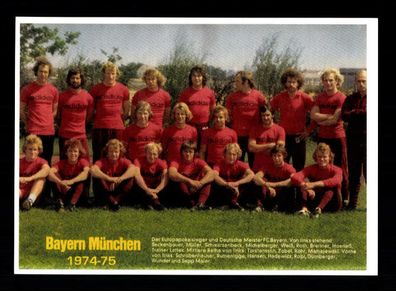 FC Bayern München Mannschaftskarte 1974-75