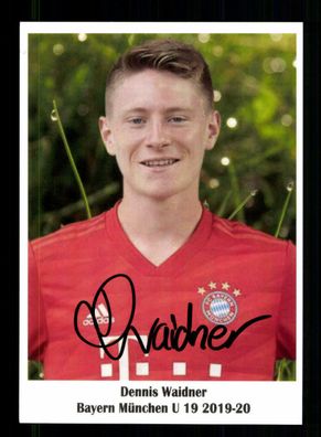 Dennis Waidner Autogrammkarte Bayern München U 19 2019-20 Original Signiert