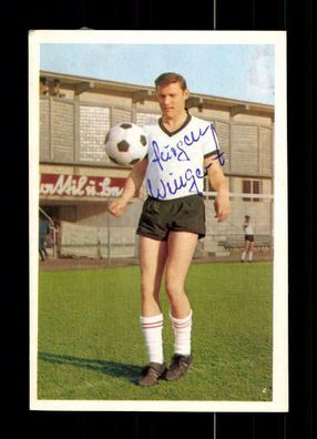 Jürgen Wingert Borussia Neunkirchen 1965-66 Bergmann Sammelbild Original Sign