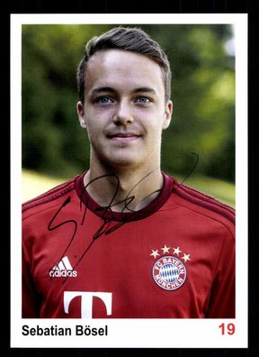Sebastian Bösel Autogrammkarte Bayern München II 2015-16 Original Signiert