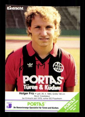 Holger Friz Autogrammkarte Eintracht Frankfurt 1985-86 Original Sign + G 34552