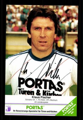 Klaus Fischer Autogrammkarte DFB Vize Weltmeister 1982 Original Sign + G 34566