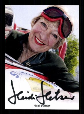 Heidi Hetzer Autogrammkarte Original Signiert Motorsport + A 219659