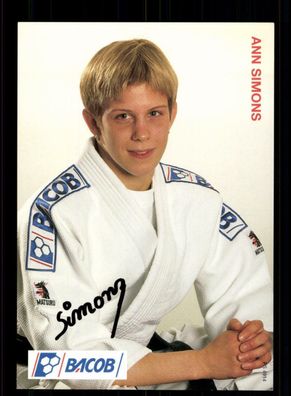 Ann Simons Autogrammkarte Original Signiert Judo + A 219684