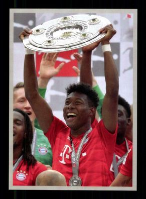 David Alaba Autogrammkarte Bayern München Deutscher Meister