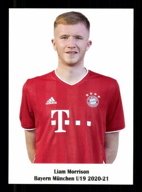 Liam Morrison Autogrammkarte Bayern München U 19 2020-21