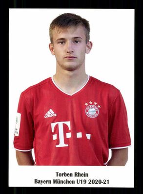 Torben Rhein Autogrammkarte Bayern München U 19 2020-21