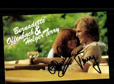 Bernadette Offenbach und Holger Terry Autogrammkarte Original Signiert + M 469