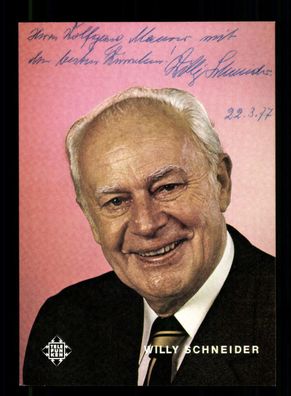 Willy Schneider Autogrammkarte Original Signiert + M 632