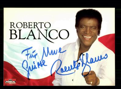 Roberto Blanco Autogrammkarte Original Signiert + M 975