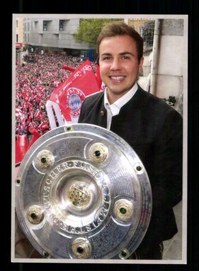 Mario Götze Autogrammkarte Bayern München Deutscher Meister Original Signiert