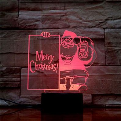 Lampe 3D LED Nachtlicht Christmas Licht Schlaflicht Weihnachtsmann