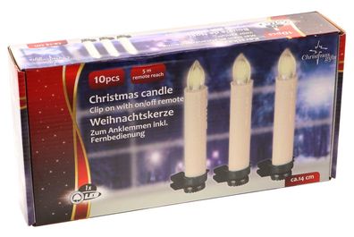 10 kabellose LED Kerzenleuchten Weihnachtsbaum Kerzen kabellos mit Fernbedienung
