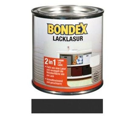 Bondex Lacklasur schwarz 0,375l