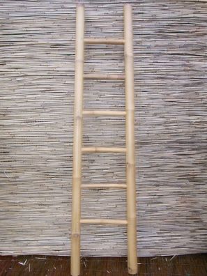 Bambusleiter Leiter Handtuchhalter Bambus 200 cm Ständer natur