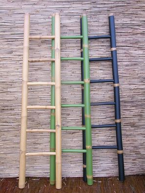 Bambusleiter Leiter Handtuchhalter Bambus 200cm 3Farbig Handtuchständer Ständer
