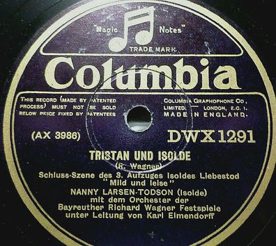 NANNY LARSEN-TODSEN "Tristan und Isolde - Mild und leise / Höre ich nur..." 12"