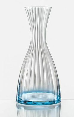 Bohemia Karaffe blau Kristallglas Kate Optic Wasser- Weinkaraffe 1200 ml