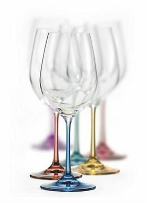 Bohemia Rotweingläser Spectrum Weinglas 550 ml mehrfarbig 6er Set