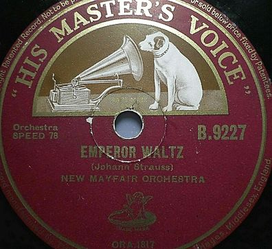 New Mayfair Orchestra "Morning Papers / Emperor Waltz" HMV 1941 78rpm 10"