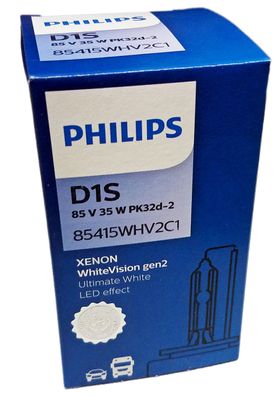 D1S Philips WhiteVision 5000K 85415WHV2C1 PK32d2 Xenon NEUE Generation 1er