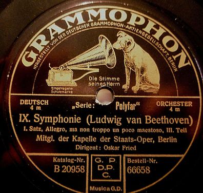 OSKAR FRIED & Various Artists "IX. Symphonie - Ludwig van Beethoven" 6 x 78rpm