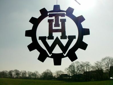 Technisches Hilfswerk THW Logo aus 3mm Stahl von 40cm-90cm Handarbeit Deko