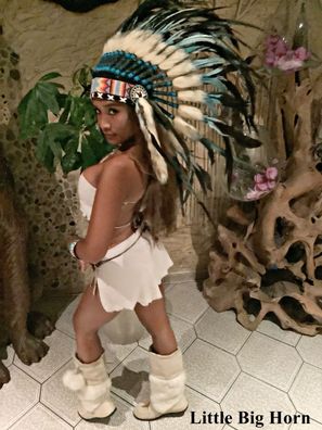 Federhaube Indianer Halloween War bonnet Indianerschmuck Coiffe Indienne 011
