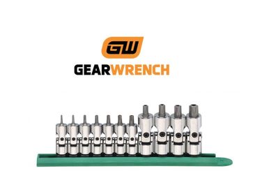 GearWrench 81052 Torx-Bit-Steckschlüsselsatz 11teil 1/4" + 3/8"