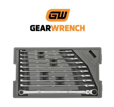 GearWrench 86126 120XP XL Getrieberatschen Ratschensatz 10teil Flex Head 10-19mm