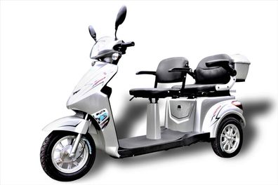 Elektromobil Seniorenmobil E-Roller Zweisitzer ECO ENGEL 503 silber 20Ah 25 km/ h