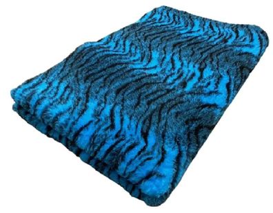 Vet Bed Hundedecke Hundebett Schlafplatz 150 x 100 cm Tigerprint blau