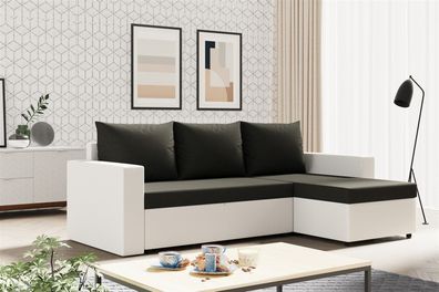 Ecksofa Sofa MERLE mit Schlaffunktion in div. Farbvarianten Ottomane Rechts