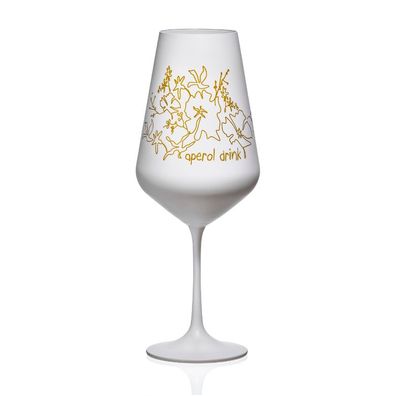 Bohemia Weingläser Aperol Kristallglas in weiß gold 550 ml 2er Set