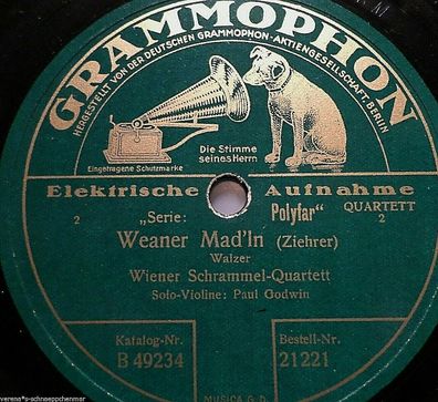 PAUL GODWIN, Solo-Violine "Weaner Mad´ln / Bad´ner Mad´ln" 78rpm Grammophon 1928