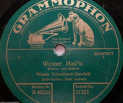 PAUL GODWIN, Solo-Violine "Weaner Madl´n / Bad´ner Madl´n" 10" Grammophon 1928