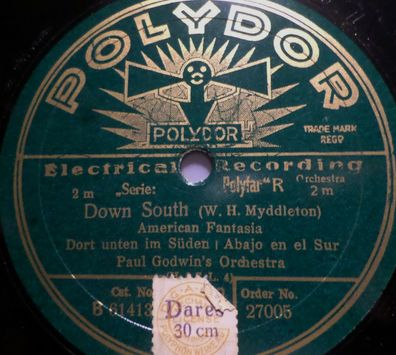 PAUL GODWIN "Down South / By the Swansee River (America Fantasia)" Polydor 1929