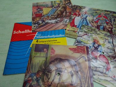 7" Schallheft 4 Bilderschallplatten Heft 5 Wolf Geißlein Froschkönig Schneeweißchen T