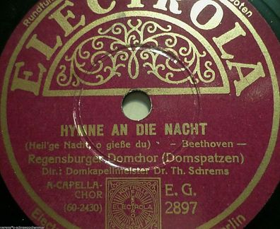 Regensburger Domchor "Heil´ge Nacht der unendlichen Liebe" Electrola 1933 78rpm