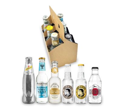 Tonic Water Tasting Probier Set - 1x Schweppes Indian 1x Fever Tree Mediterrane