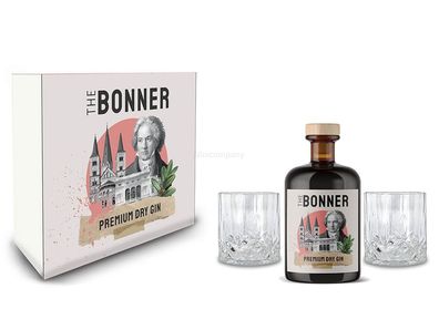 The Bonner Geschenkset - The Bonner Premium Dry Gin 0,5l (41% Vol) + 2x Tumbler