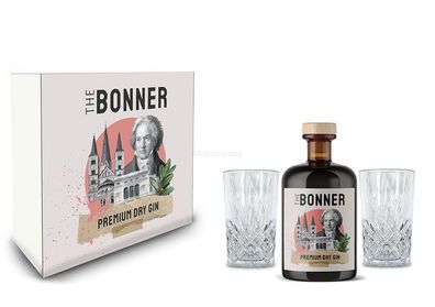 The Bonner Geschenkset - The Bonner Premium Dry Gin 0,5l (41% Vol) + 2x Longdri
